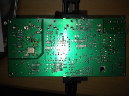 Bottom View of Ensemble board with the LFEA and SI570 chips installed
